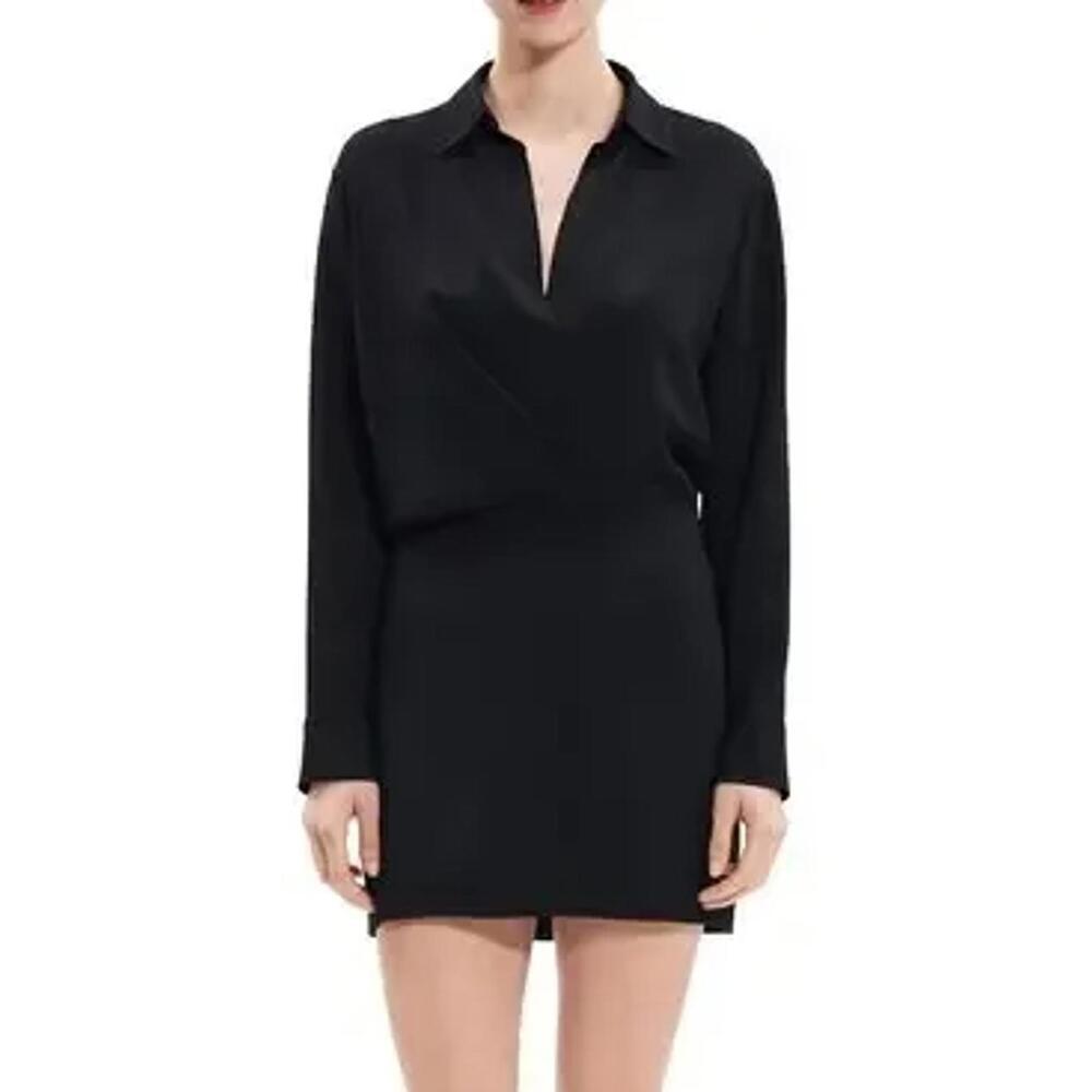 Theory Women's Wrap Mini Shirt Dress - Picture 1 of 5